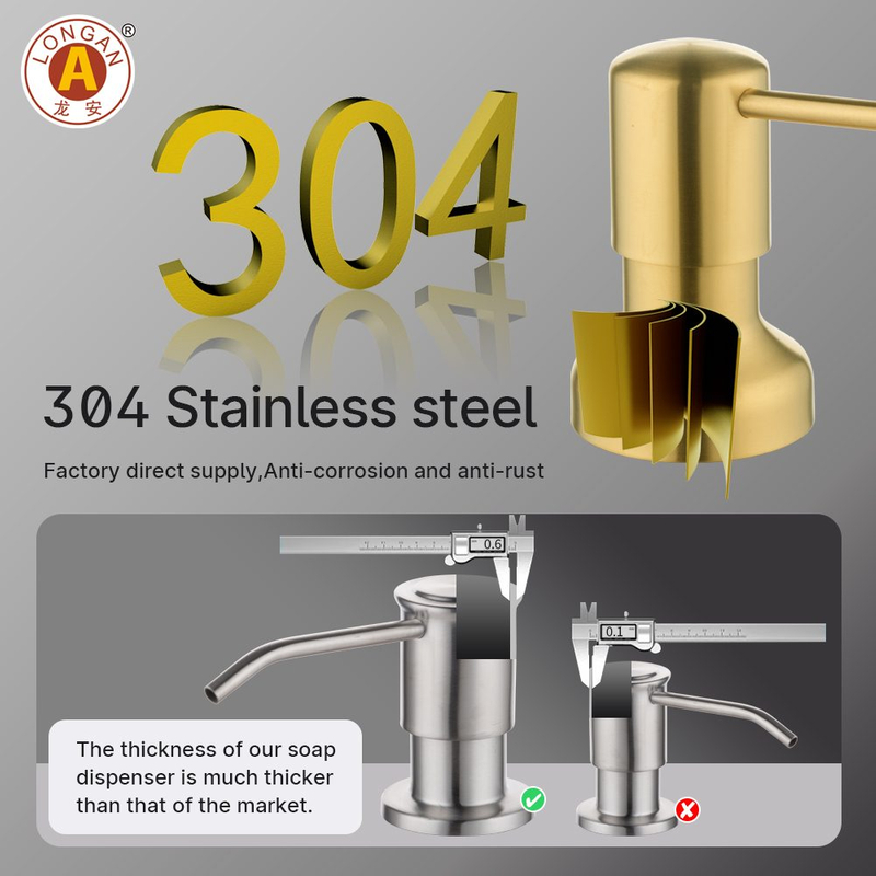 F35 Manufacturing SS Sink Soap Dispenser Dish Washing