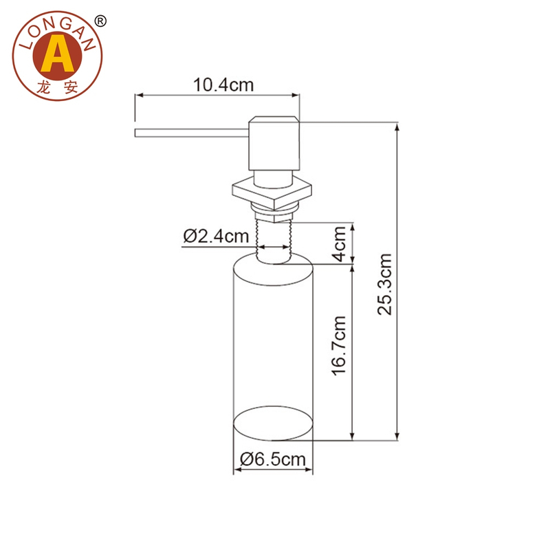 T08 Factory Brass Material Kitchen Sink Soap Dispenser 