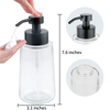 LA38 450ml Glass Soap Dispenser with Stainless Steel Pump - Versatile for Lotion & Foam