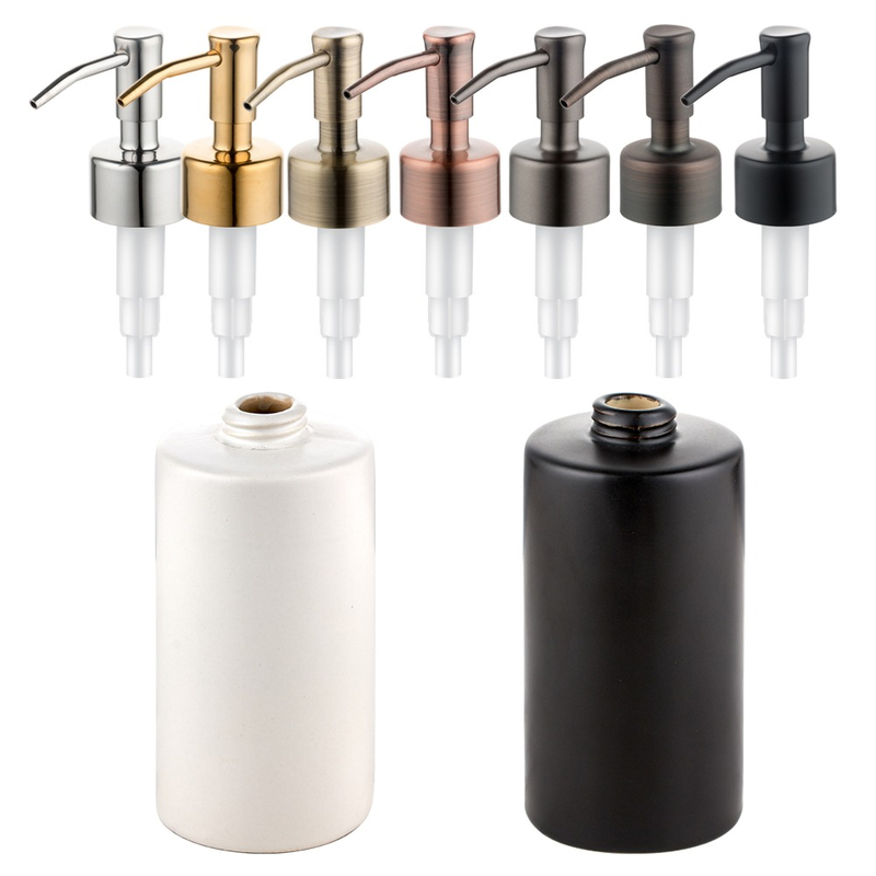 TC03 Modern Simple White And Black Ceramic Soap Dispenser Liquid Soap Dispenser