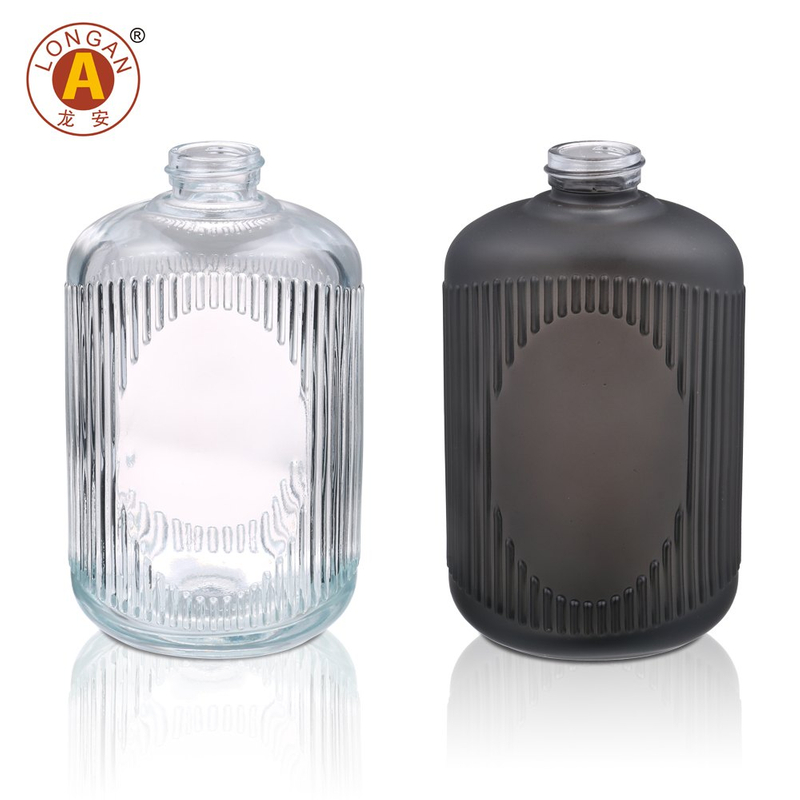 LA08 300ml Glass Soap Dispenser with Stainless Steel Pump - Elegant & Durable