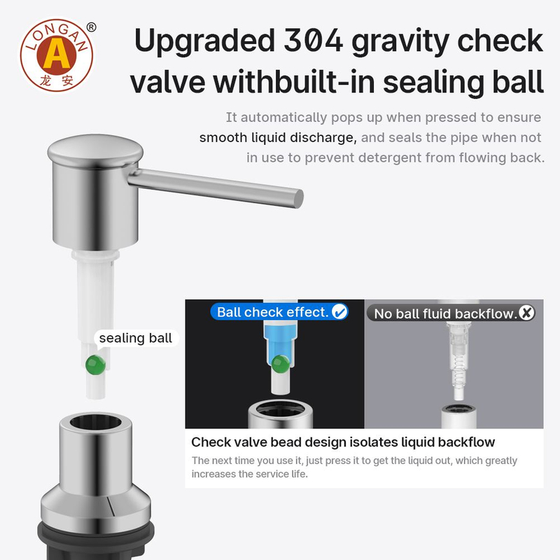 F56 New Style Stainless Steel Soap Dispenser For Sink